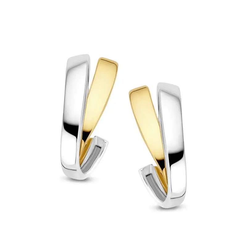 14 Karaat Gouden Ring voor Dames – Geel/Wit Gouden Ring Zonder Steen