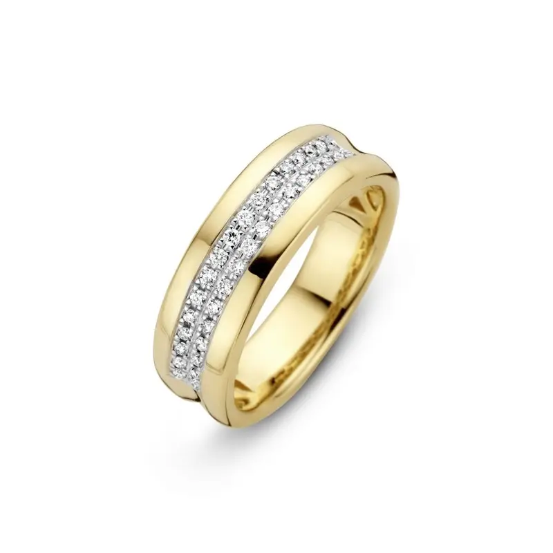 14K Bicolor Goud Diamant Ring 0.20 ct