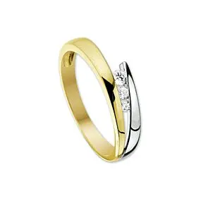 14K Bicolor Gouden Ring met Zirkonia 5,5 mm – 4205769