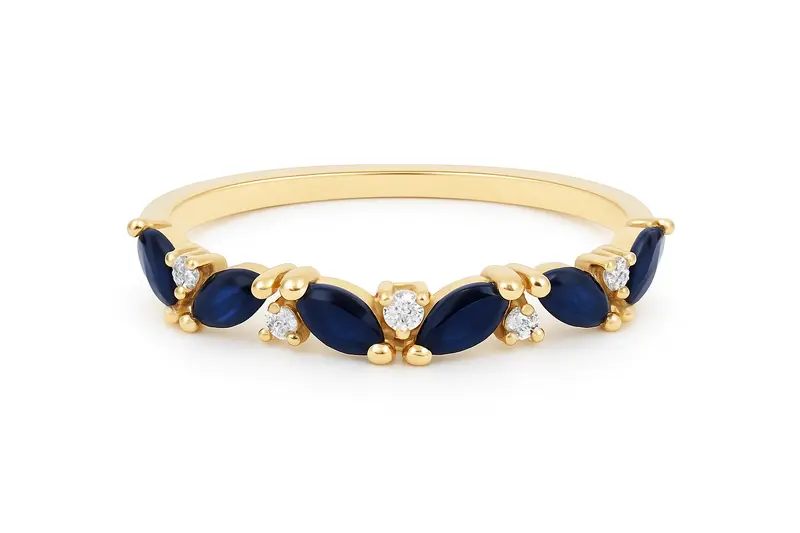 14K Diamant Saffier Athens Ring