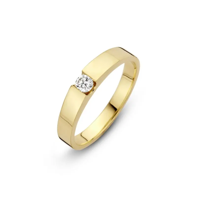 14K Geelgoud Stretto Diamant Ring 1 x 0.08 ct