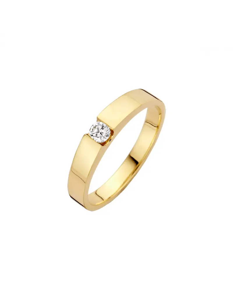 14K Geelgoud Stretto Diamant Ring 1 x 0.30 ct