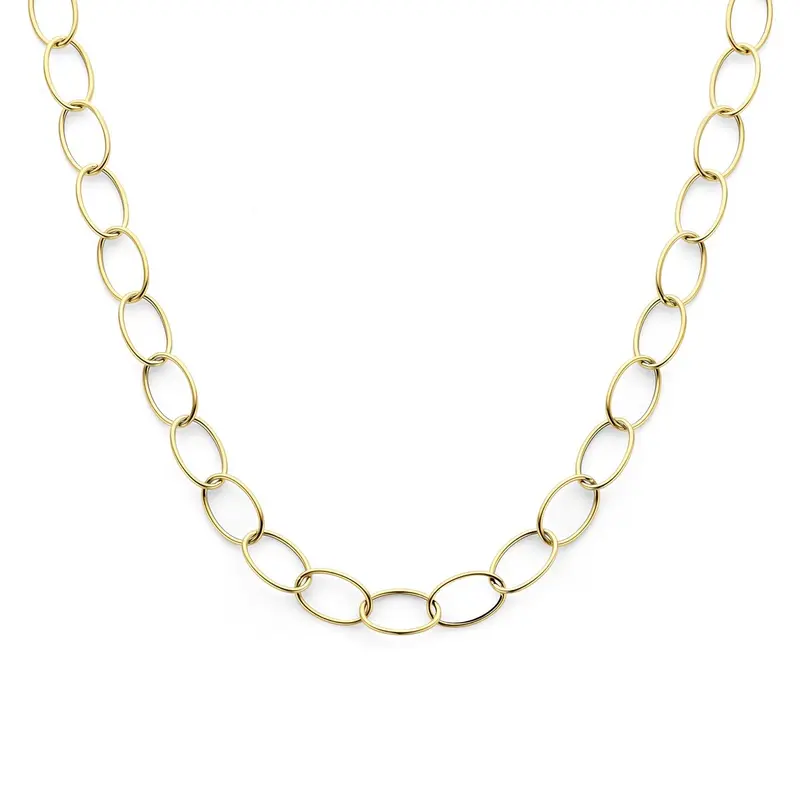 14k Geelgouden anker collier dames