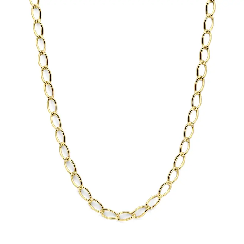 14k geelgouden anker collier dames