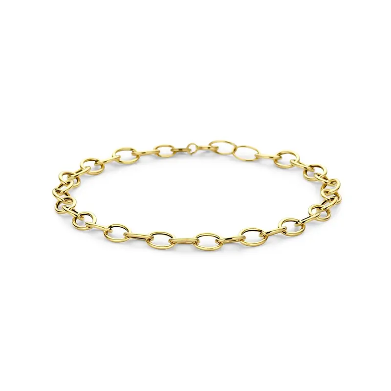 14k geelgouden armband met ankerschakel