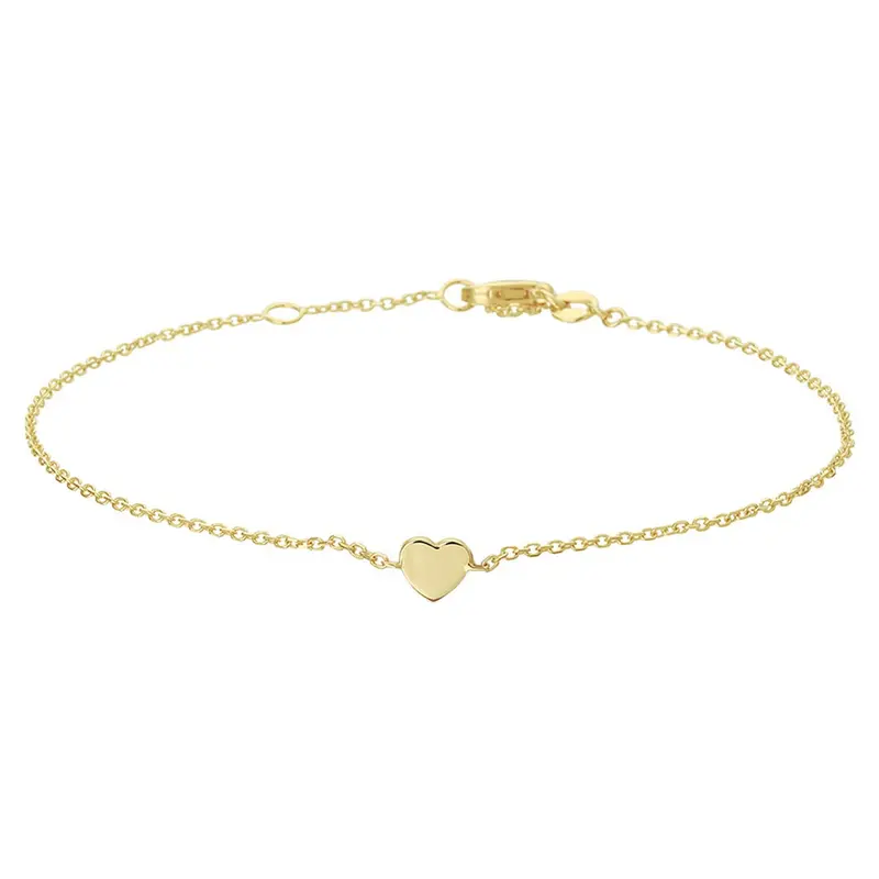 14k geelgouden armband met hart
