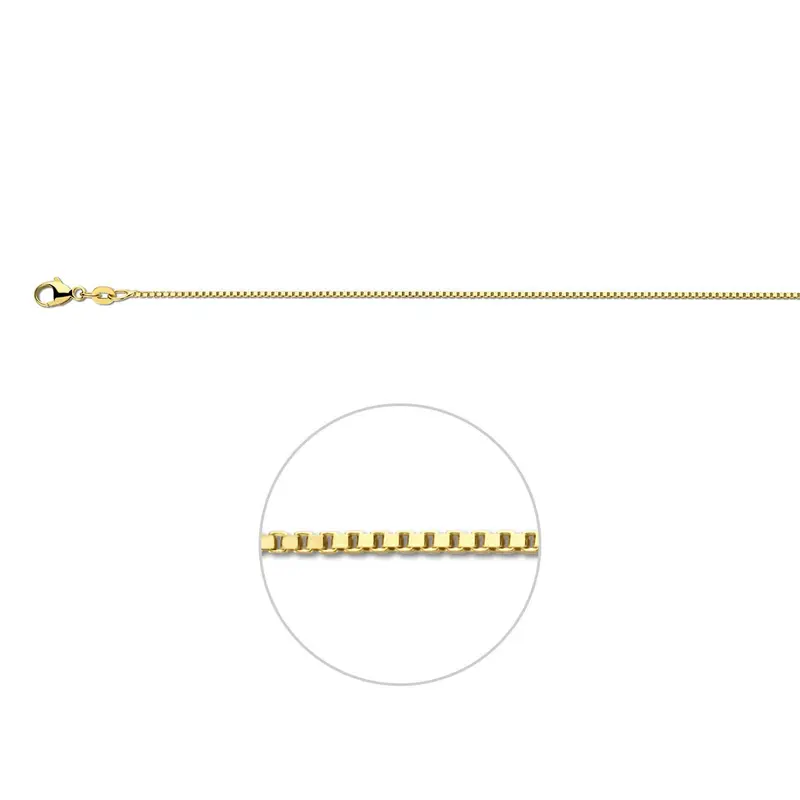 14k Geelgouden armband met Venetiaanse schakel – 1.1mm