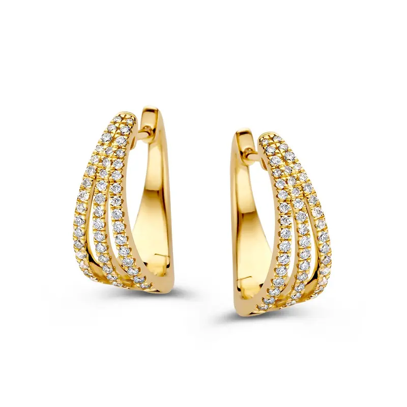 14K Geelgouden Collier met 0,48 crt Briljant Diamant – Luxe Sieraad voor Dames