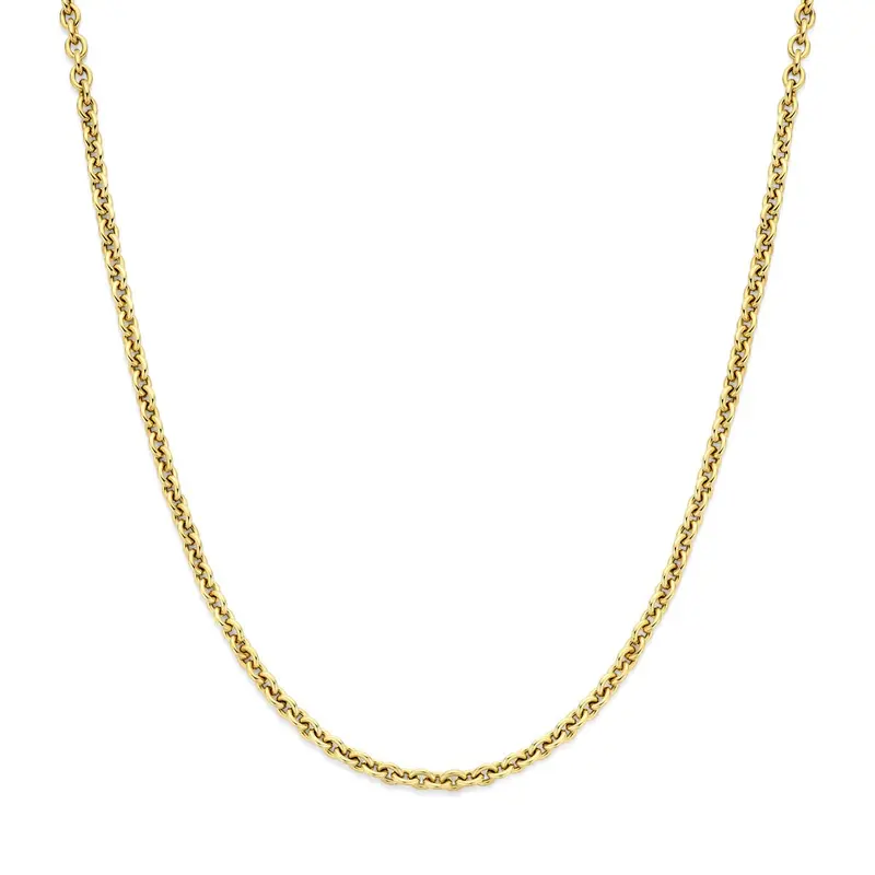 14k geelgouden collier met ankerschakel