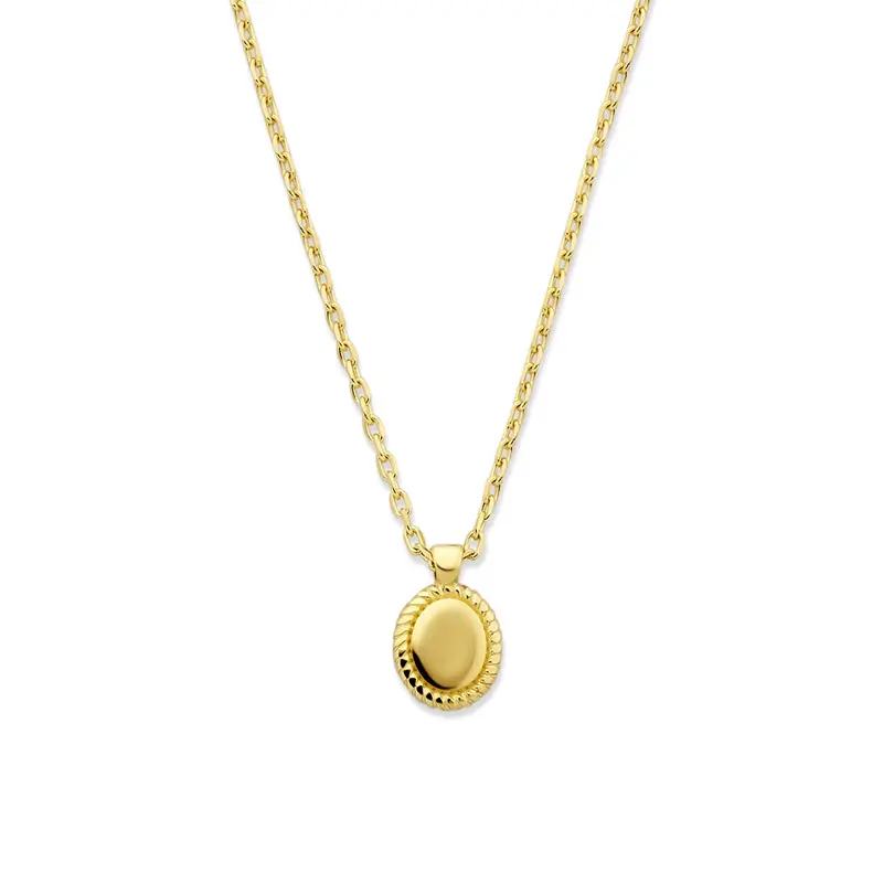 14k Geelgouden collier met hanger – verfijnde elegantie