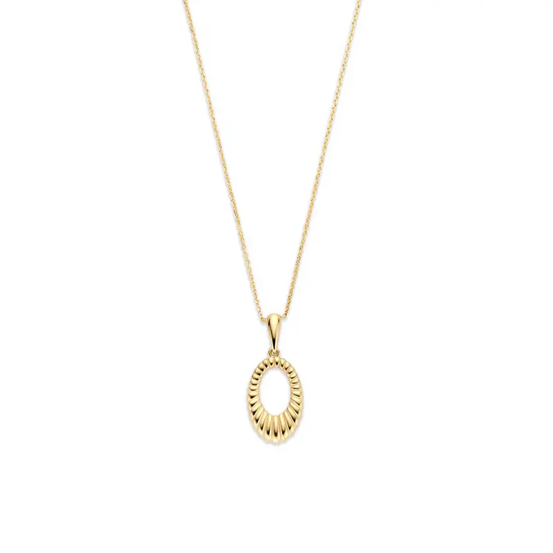 14k Geelgouden collier met hanger