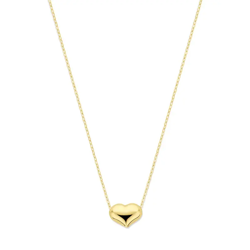 14k Geelgouden Collier met Hartje