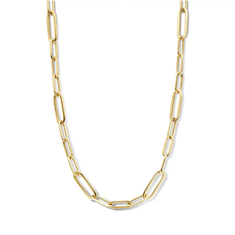 14K Geelgouden Collier met Luxe Karabijnsluiting – Elegant Sieraad voor Dames