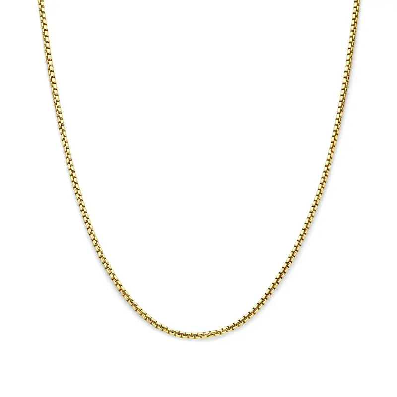 14k geelgouden collier met zilveren kern – Zilgold