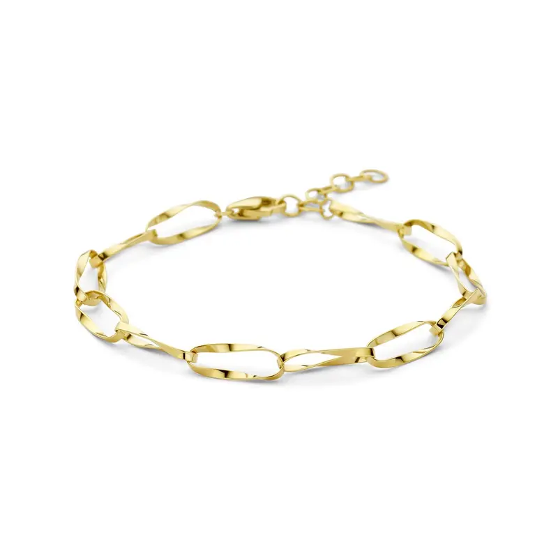14k Geelgouden dames armband anker schakel