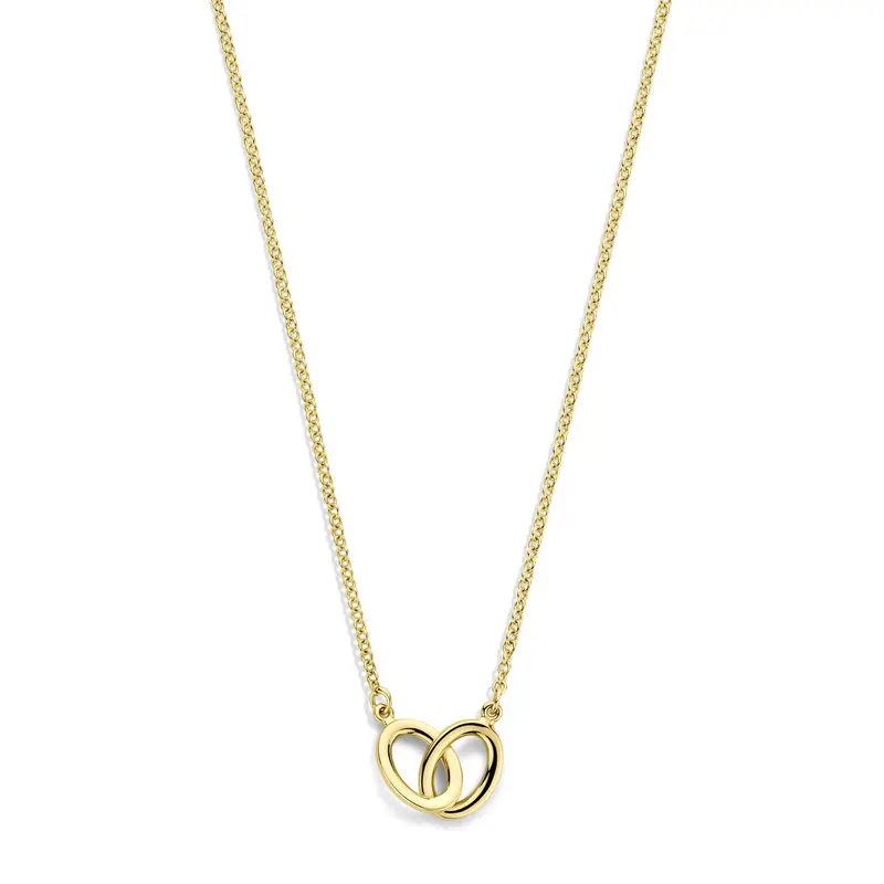 14k geelgouden dames collier met ovale schakels