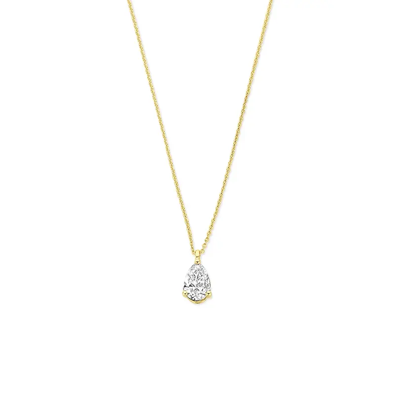 14K Geelgouden Diamanten Ketting 7 x 5 mm – 4035868