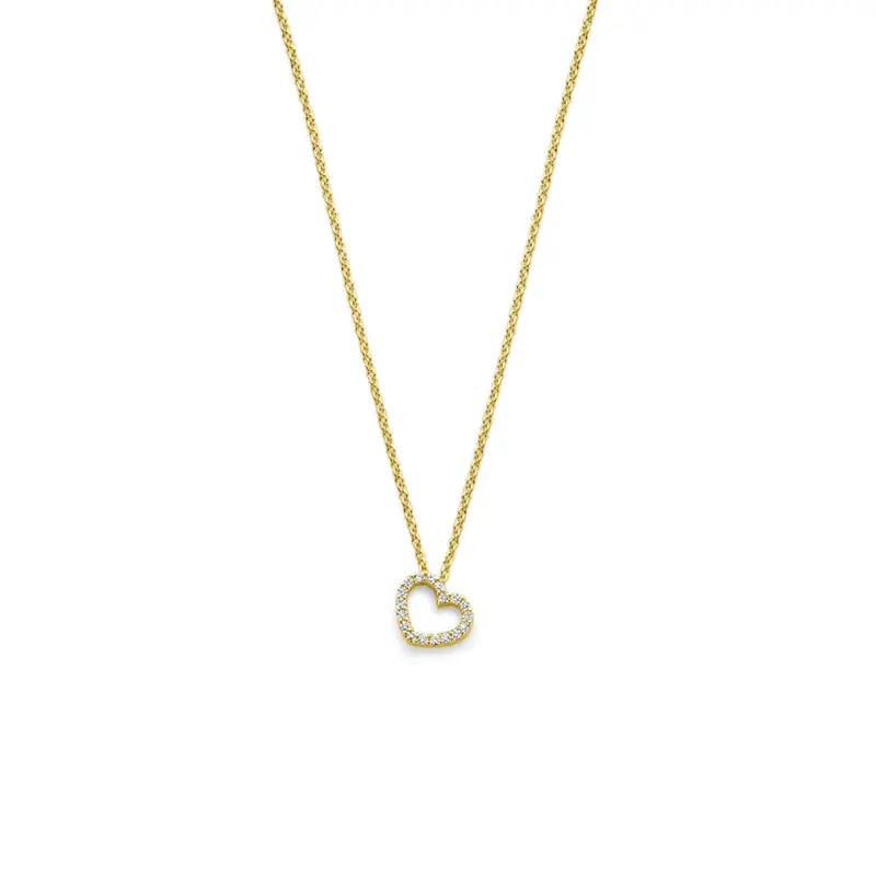 14K Geelgouden Diamanten Ketting voor Dames