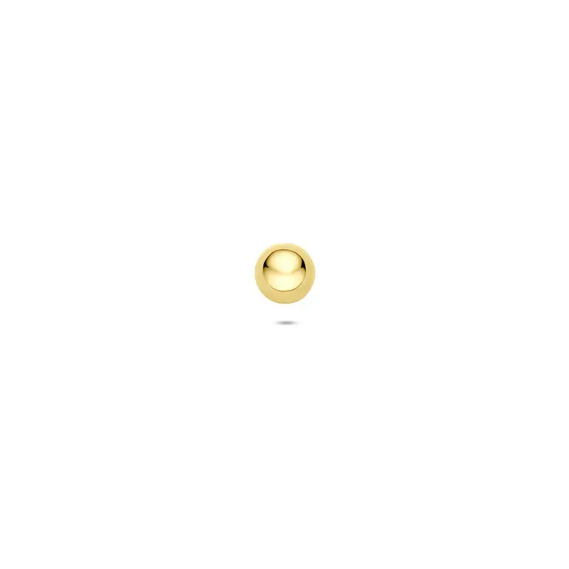 14k Geelgouden flat back piercing met 4 mm bol – puur en verfijnd