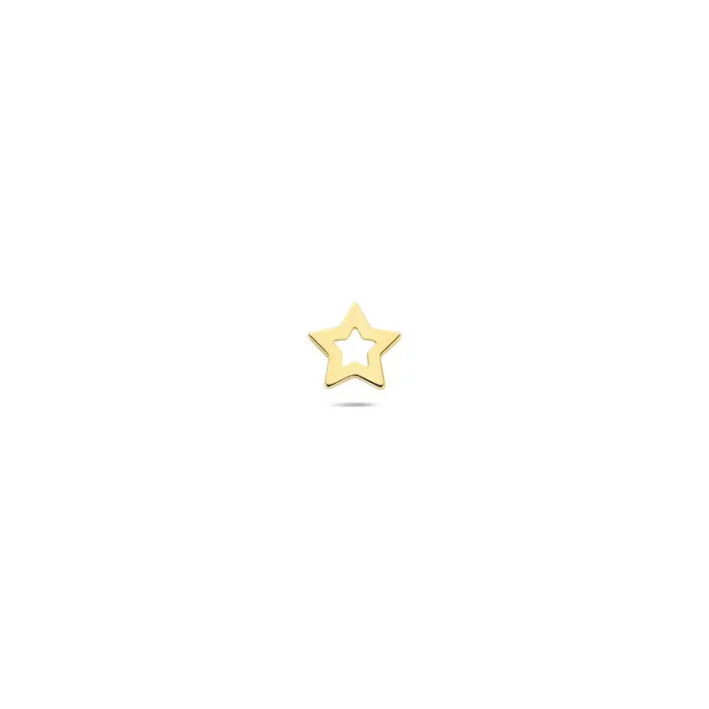 14k Geelgouden Flat Back Piercing Ster – Per Stuk