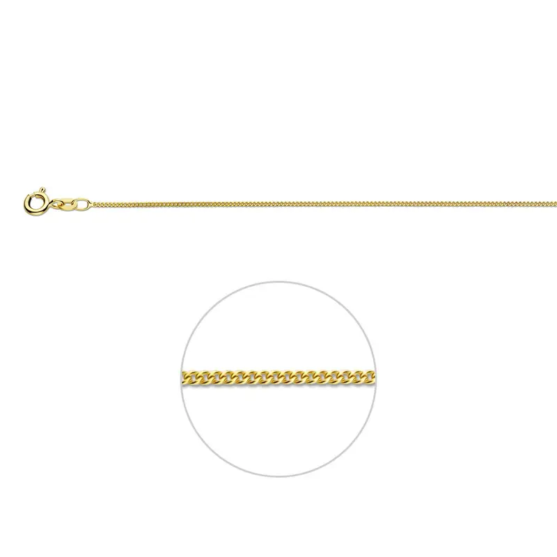 14k geelgouden gourmette ketting – 1.1 mm