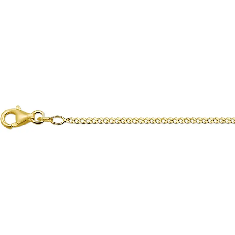 14k geelgouden gourmette schakelketting unisex