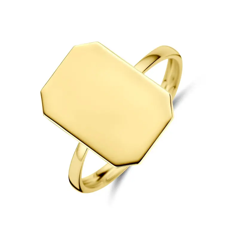 14k Geelgouden graveerring