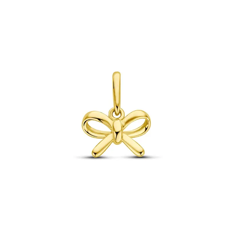 14k geelgouden hanger in de vorm van een strik