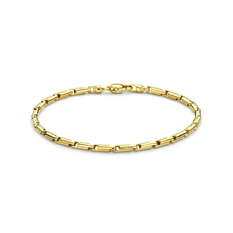 14k geelgouden heren armband – verfijnde schakel van 3 mm