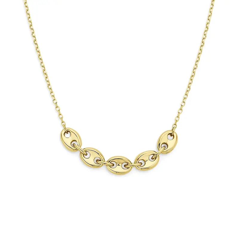 14k Geelgouden koffieboon ketting