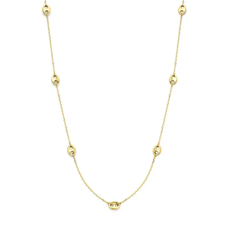 14k Geelgouden koffieboon ketting