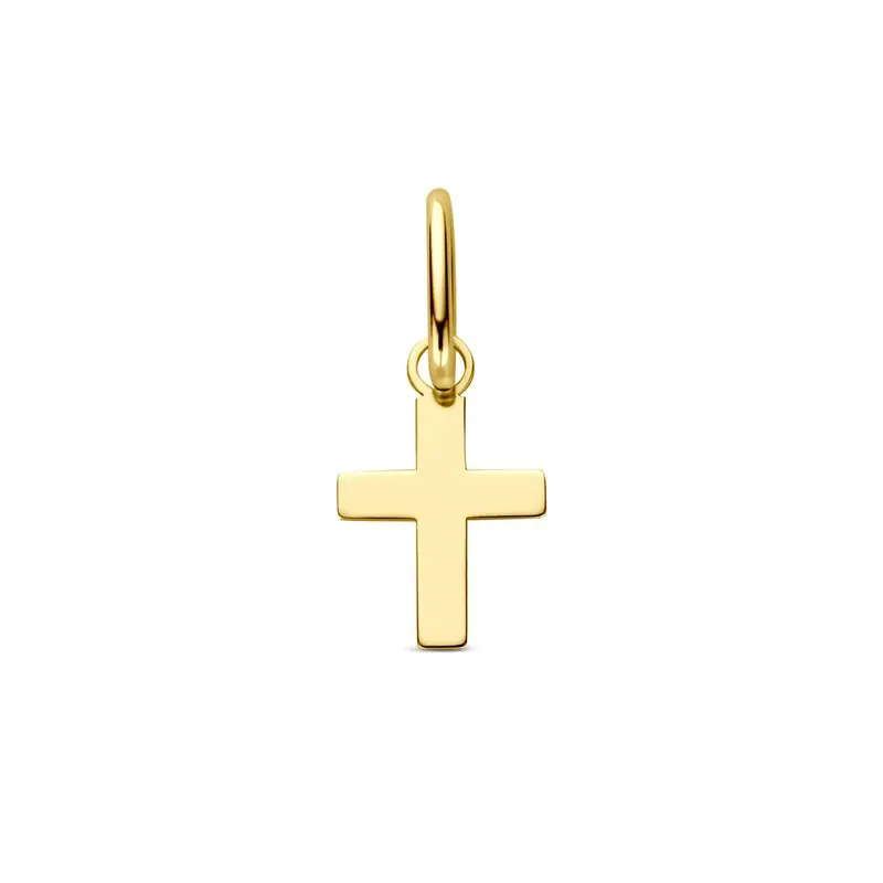 14k Geelgouden kruis hanger