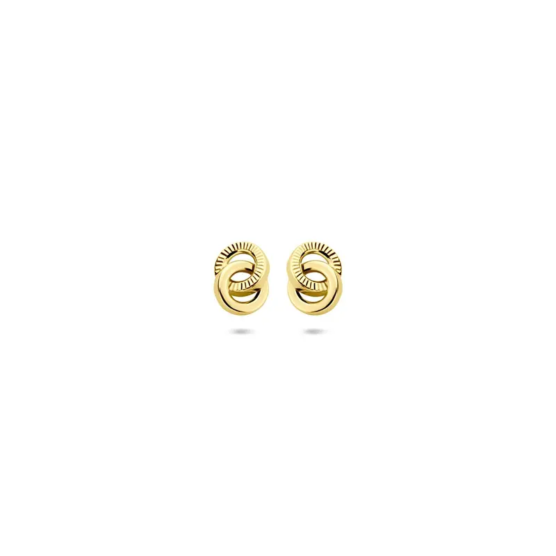 14k Geelgouden oorknoppen – 6 x 4,5 mm