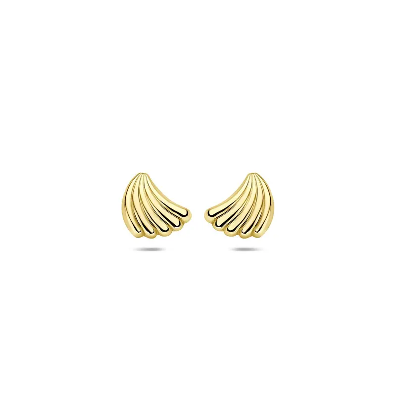 14k Geelgouden oorknoppen 7 x 6 mm