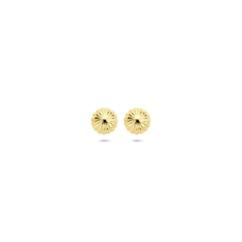 14k Geelgouden oorknoppen bolvormig 5mm