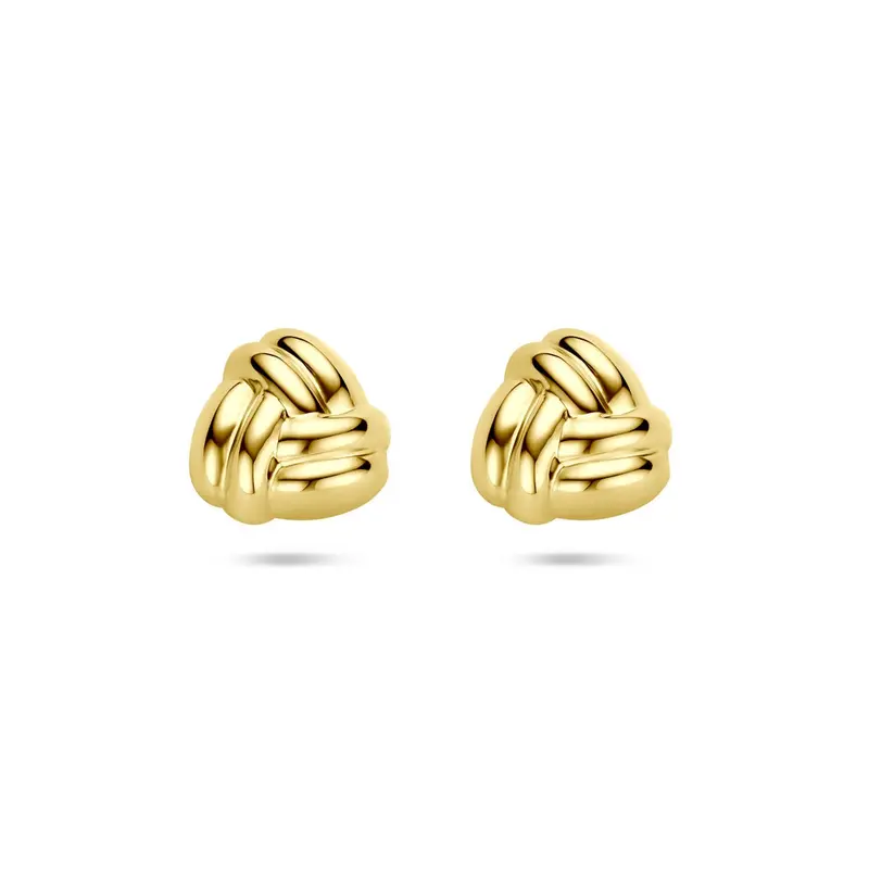 14k Geelgouden oorknoppen dames 11 mm