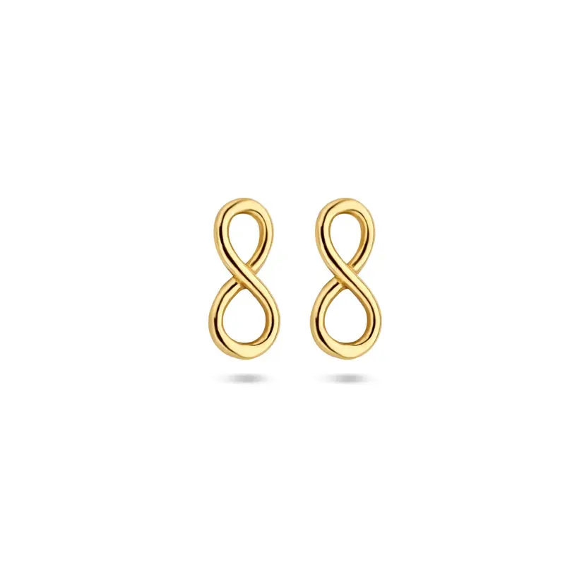 14k Geelgouden Oorknoppen Infinity