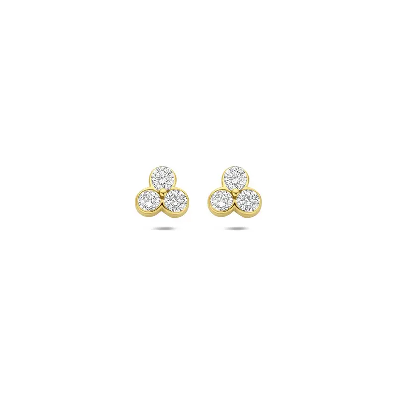 14k geelgouden oorknoppen met lab grown diamant 0,52 ct