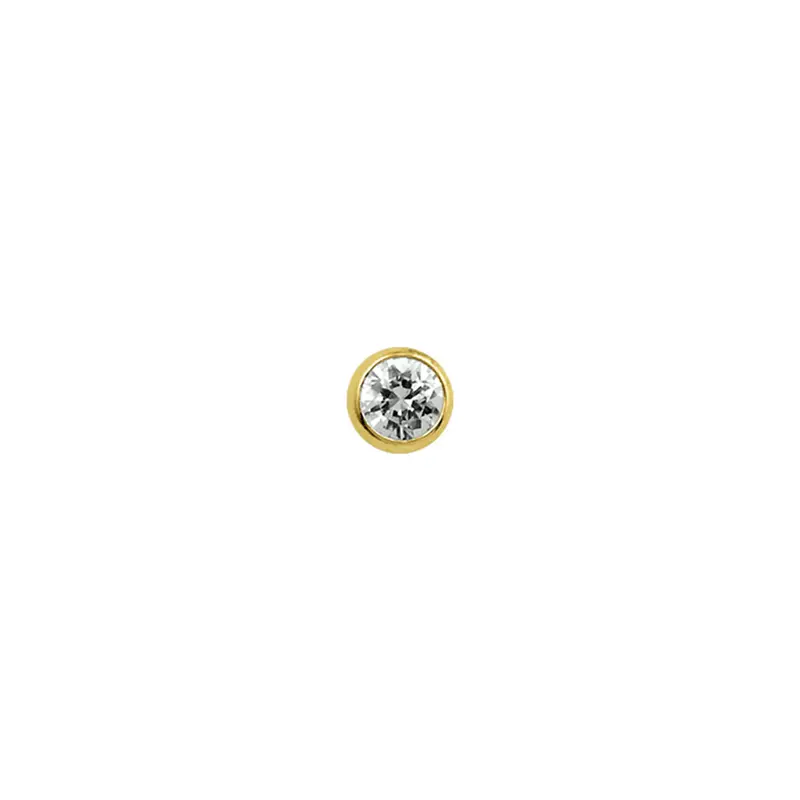 14K Geelgouden Piercing met Zirkonia 2,5 mm – 4015804