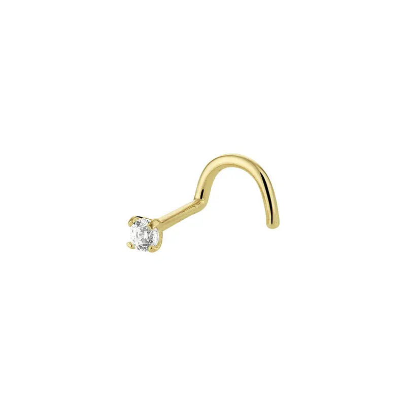 14K Geelgouden Piercing met Zirkonia 2,5 mm – 4023138