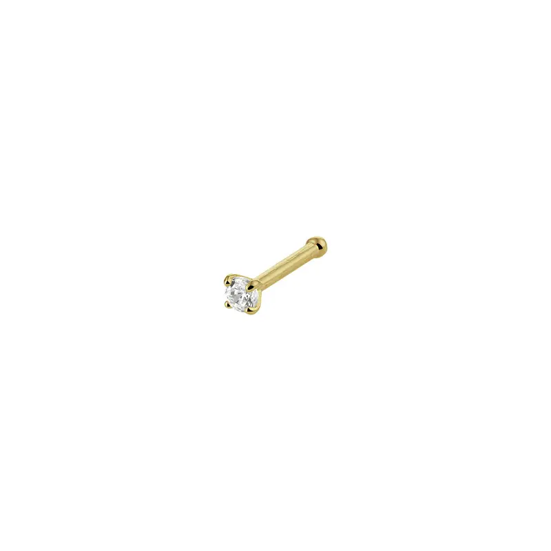 14K Geelgouden Piercing met Zirkonia 2 mm – 4023137