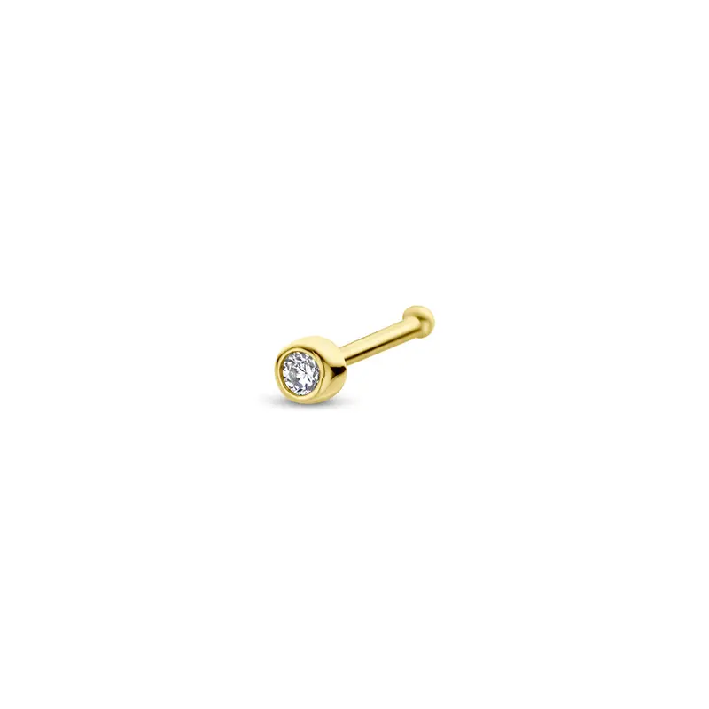 14K Geelgouden Piercing met Zirkonia 2 mm – 4027858