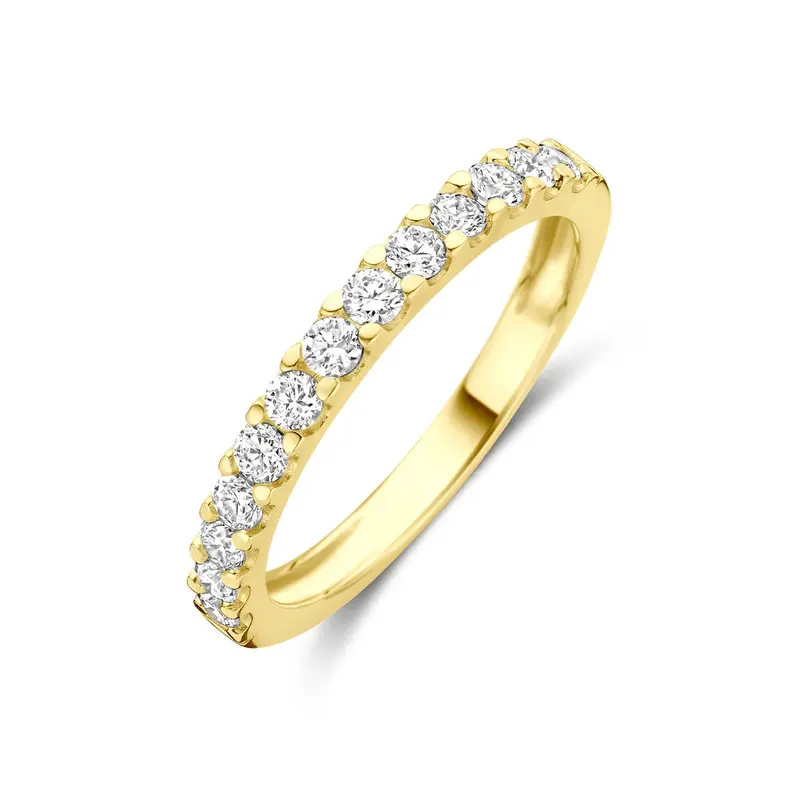 14k Geelgouden ring met 0.50ct lab grown diamant