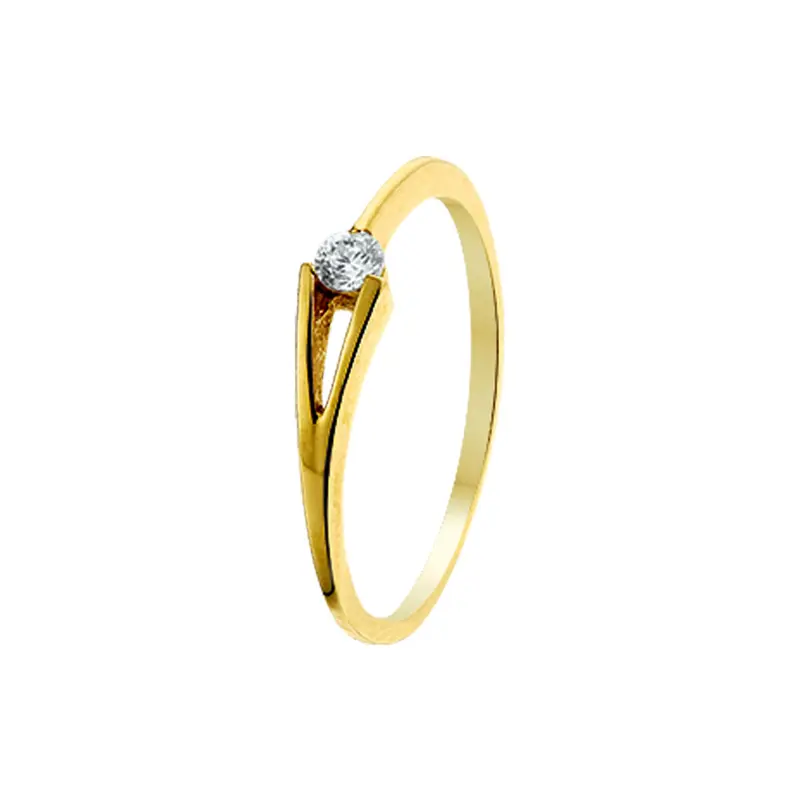 14K Geelgouden Ring met Zirkonia – 4020355