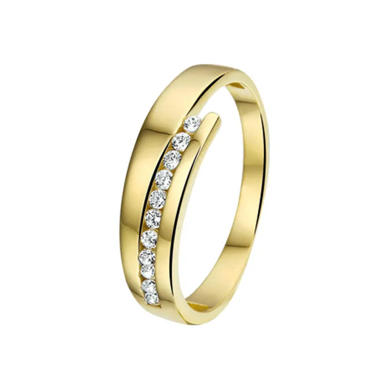14K Geelgouden Ring met Zirkonia 6 mm – 4017040