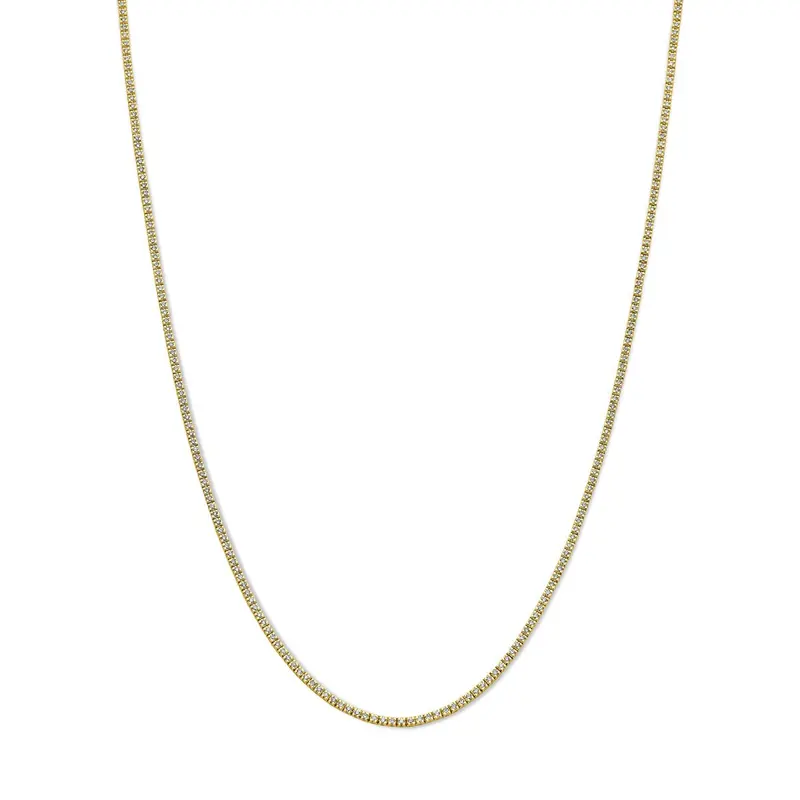 14k geelgouden tenniscollier met diamanten – 2.00ct