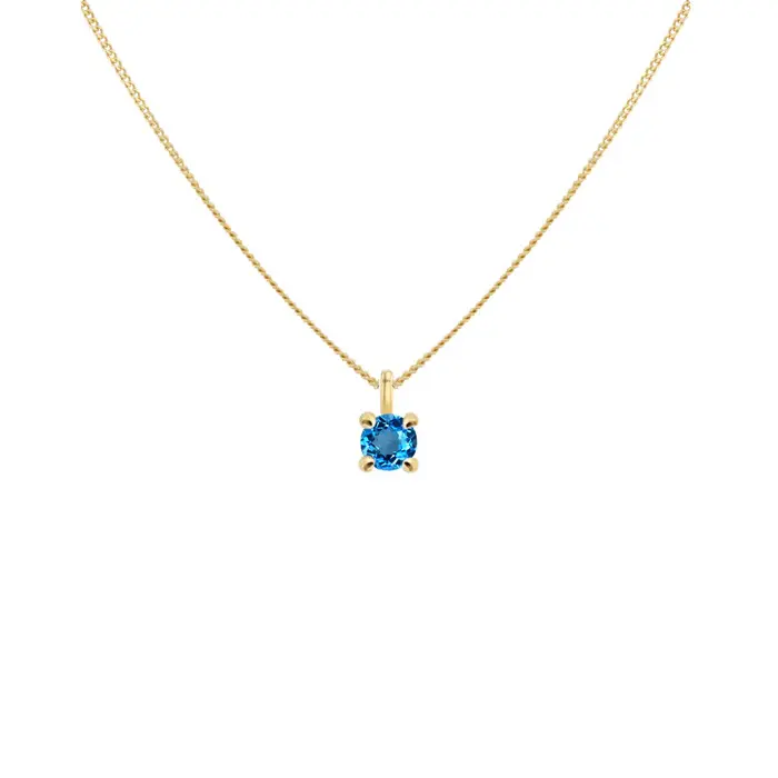 14K Goud Aquamarijn Ketting