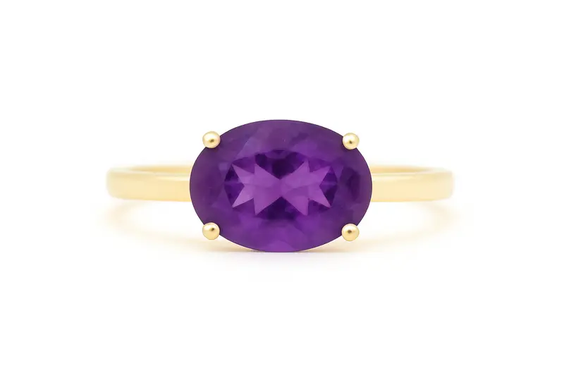 14K Goud Atlanta Amethist Ring