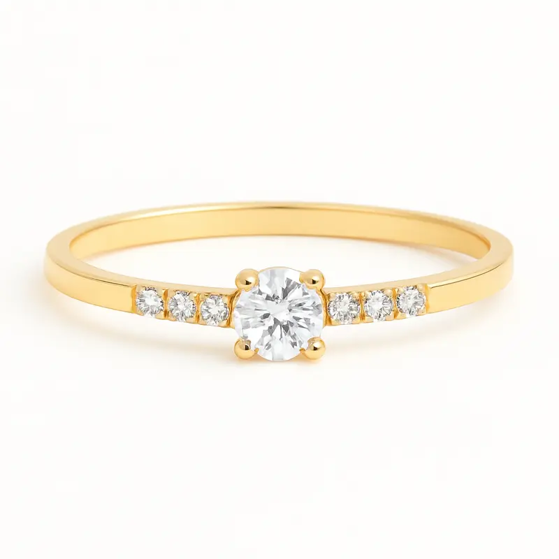 14K Goud Diamant Bella Ring
