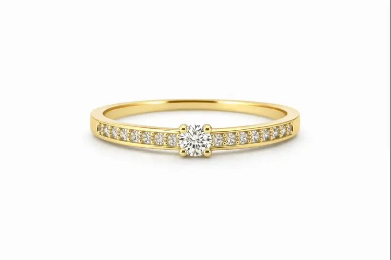 14K Goud Diamant Gia Ring